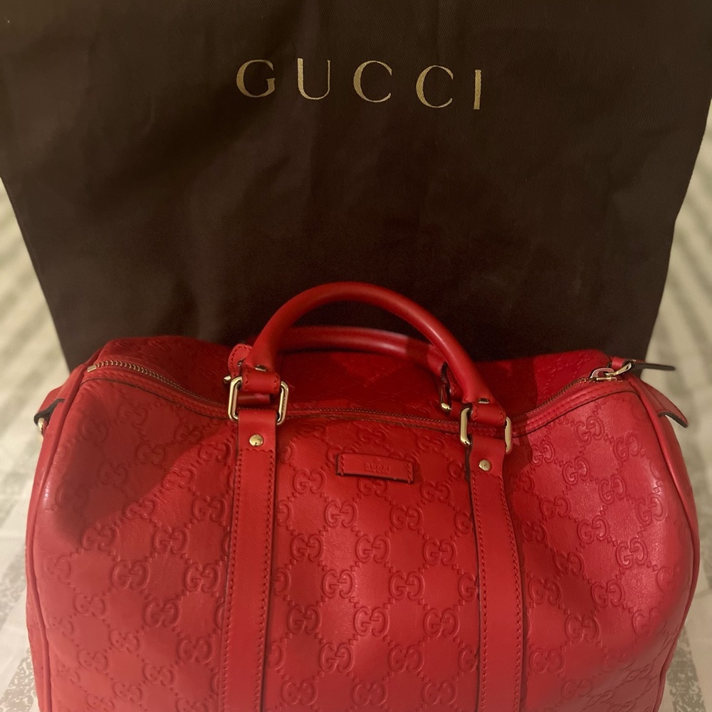 Red Gucci Boston Bag - Picture 2 of 2
